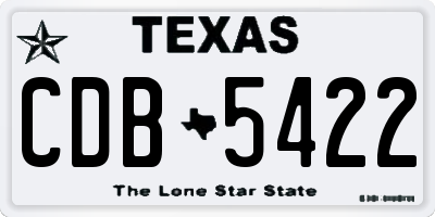 TX license plate CDB5422
