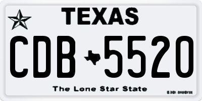 TX license plate CDB5520