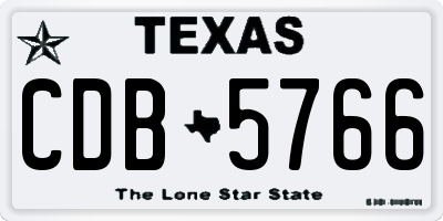 TX license plate CDB5766