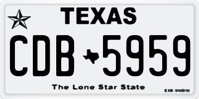 TX license plate CDB5959