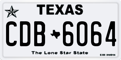 TX license plate CDB6064