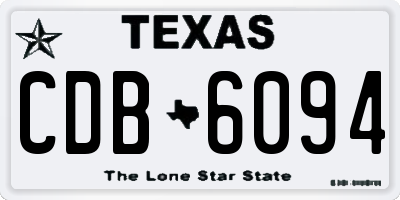 TX license plate CDB6094