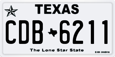 TX license plate CDB6211