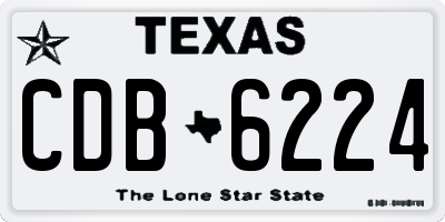 TX license plate CDB6224
