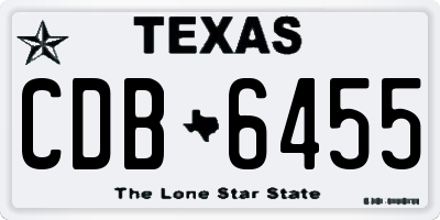 TX license plate CDB6455