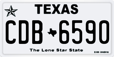 TX license plate CDB6590