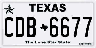 TX license plate CDB6677