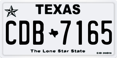TX license plate CDB7165