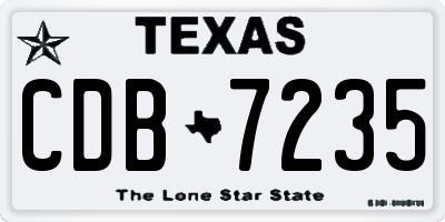 TX license plate CDB7235