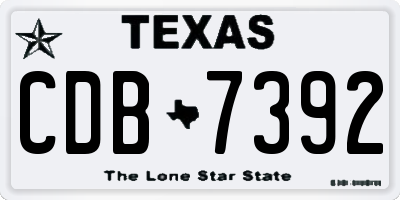 TX license plate CDB7392