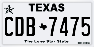 TX license plate CDB7475
