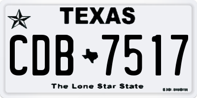 TX license plate CDB7517