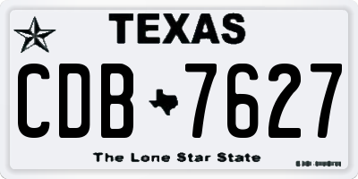 TX license plate CDB7627