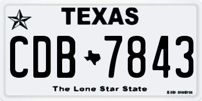TX license plate CDB7843