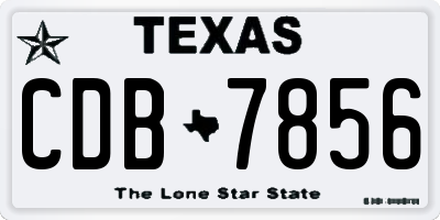 TX license plate CDB7856