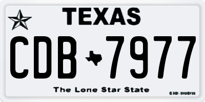 TX license plate CDB7977