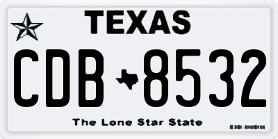 TX license plate CDB8532