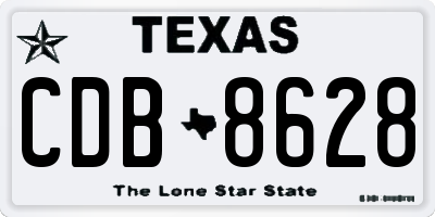 TX license plate CDB8628