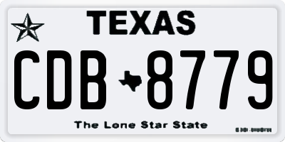 TX license plate CDB8779