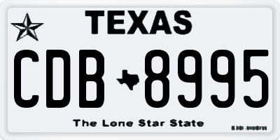 TX license plate CDB8995