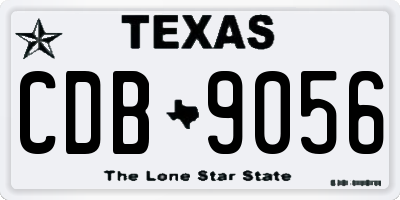 TX license plate CDB9056