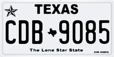 TX license plate CDB9085