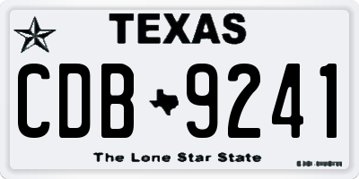 TX license plate CDB9241