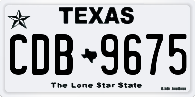 TX license plate CDB9675