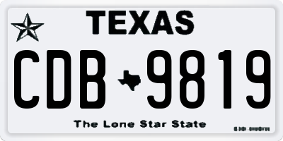 TX license plate CDB9819