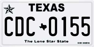 TX license plate CDC0155