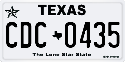 TX license plate CDC0435