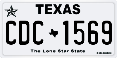 TX license plate CDC1569