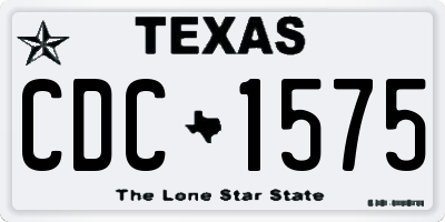 TX license plate CDC1575