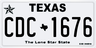 TX license plate CDC1676