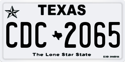 TX license plate CDC2065