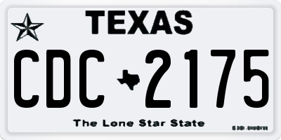 TX license plate CDC2175