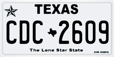 TX license plate CDC2609