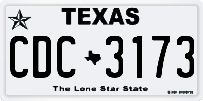 TX license plate CDC3173