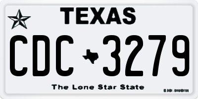 TX license plate CDC3279
