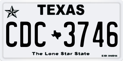TX license plate CDC3746