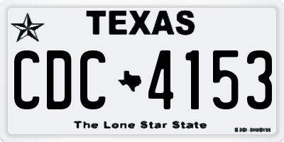 TX license plate CDC4153