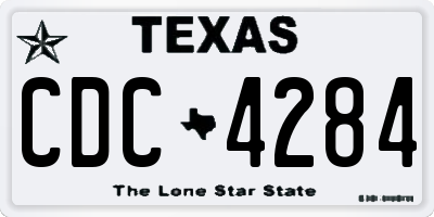 TX license plate CDC4284