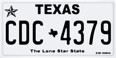 TX license plate CDC4379