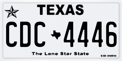 TX license plate CDC4446