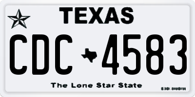TX license plate CDC4583