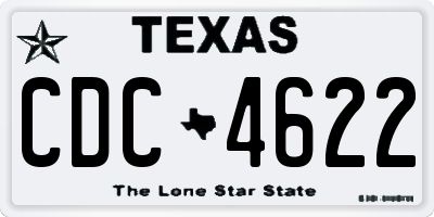 TX license plate CDC4622