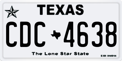 TX license plate CDC4638