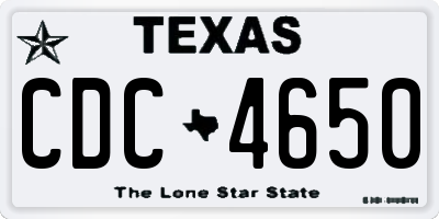 TX license plate CDC4650