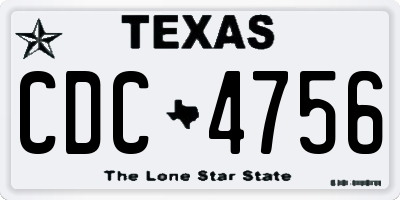 TX license plate CDC4756