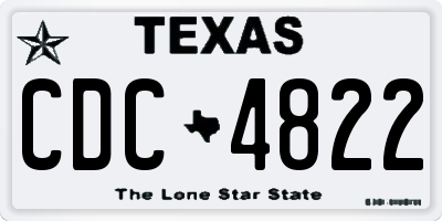 TX license plate CDC4822